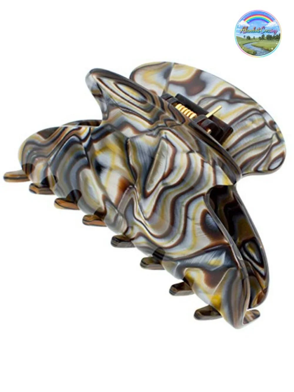Handmade French Jaw Clip for Thick Curly Hair, Strong Hold No Slip Grip,